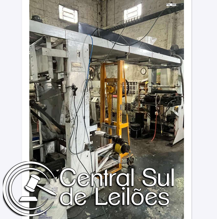 Máquina de impressão flexográfica, duas cores, ano 2013