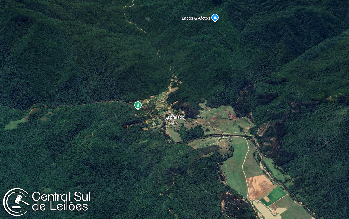 Terreno com área de 197.355,00m², em Espraiado, no Município de Paulo Lopes/SC