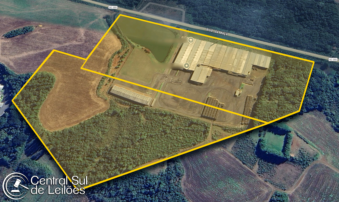 Imóveis Industriais com áreas somadas de aprox. 252.669,00m², edificadas com Galpão industrial, no bairro Fischer, em Fraiburgo/SC