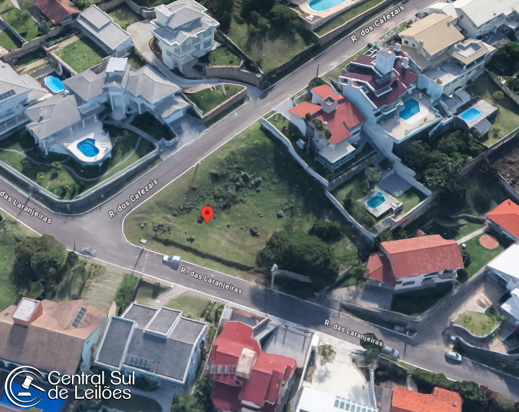 Terreno de esquina com área de 1.233,20m², no Lot. Bosque das Mansões, no Município de São José/SC