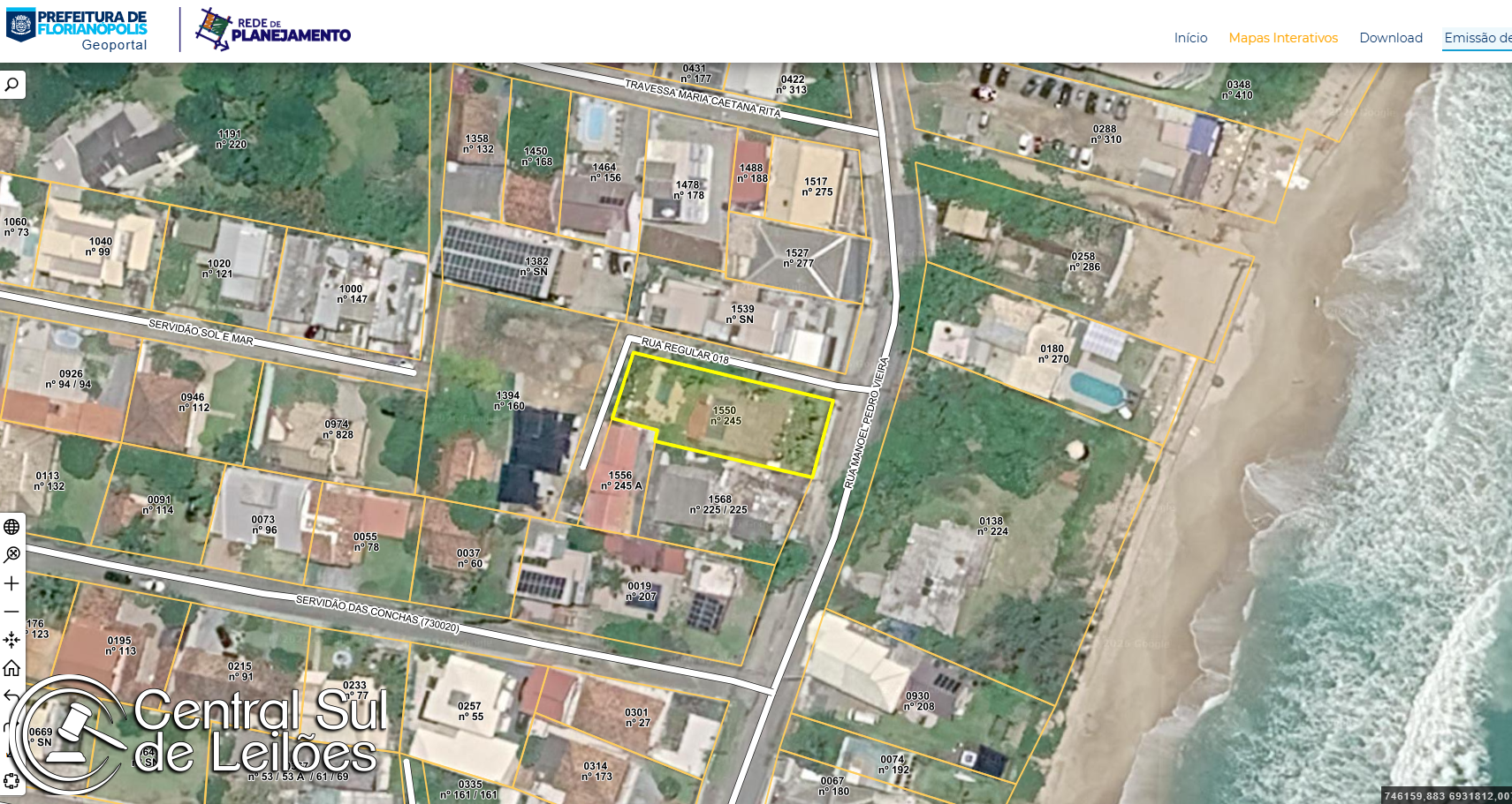 Imóvel com área total de 407,03m², na localidade de Morro das Pedras, em Florianópolis/SC