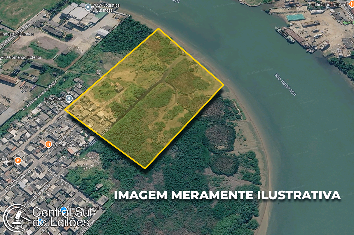 Direitos sobre Terreno representado pelos lotes 356 a 367, com área total de 3.586,70m², Barra do Rio, no Município de Itajaí/SC