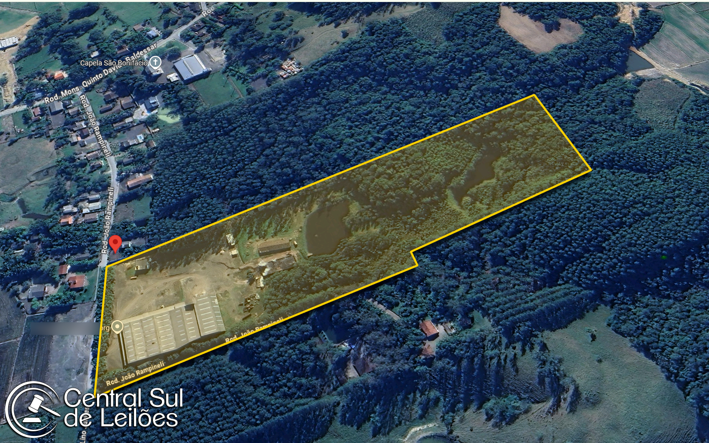 Terreno rural com área de 283.333,34m², Distrito de São Bento Baixo, no Município de Nova Veneza/SC
