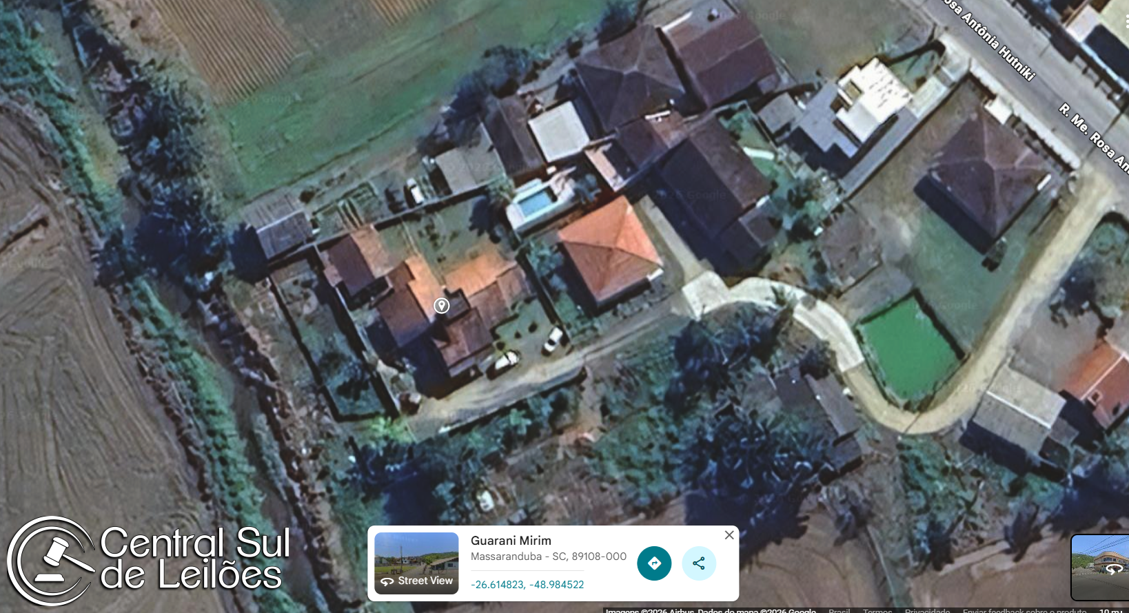 Terreno com área de 3.201,25m², com área murada residencial de aprox. 900,00m², em massaranduba/sc