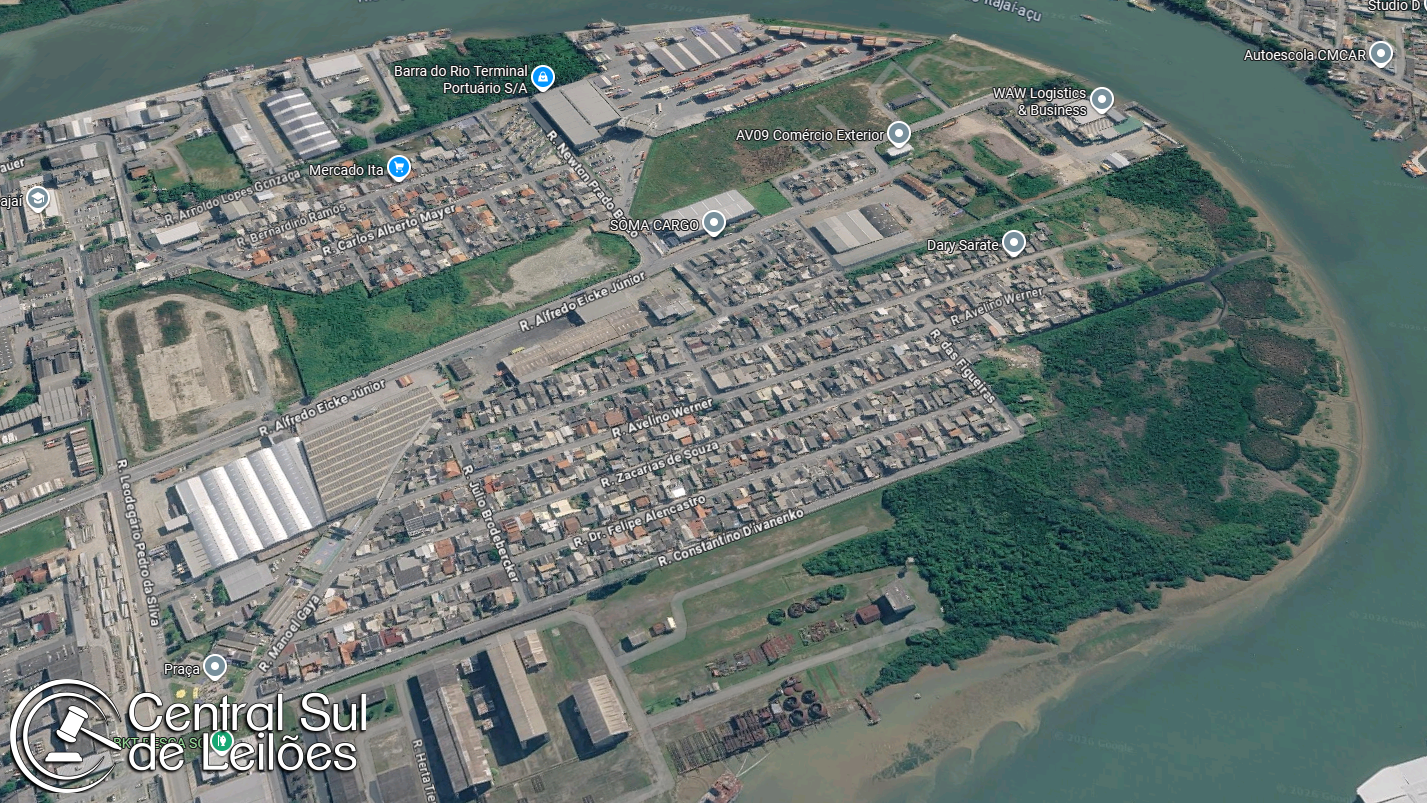Direitos sobre Terreno representado pelos lotes 187 e 188, com área total de 592,50m², Barra do Rio, no Município de Itajaí/SC