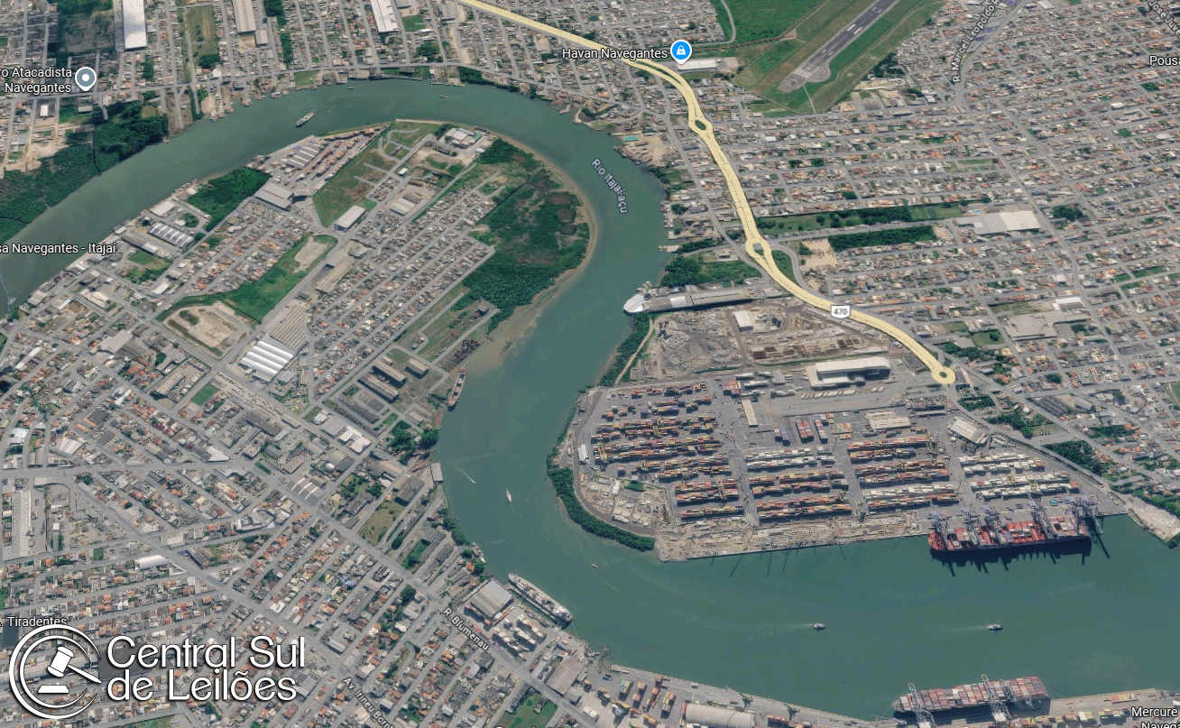 Direitos sobre terreno representado pelos lotes 356 a 367, com área total de 3.586,70m², barra do rio, no município de itajaí/sc