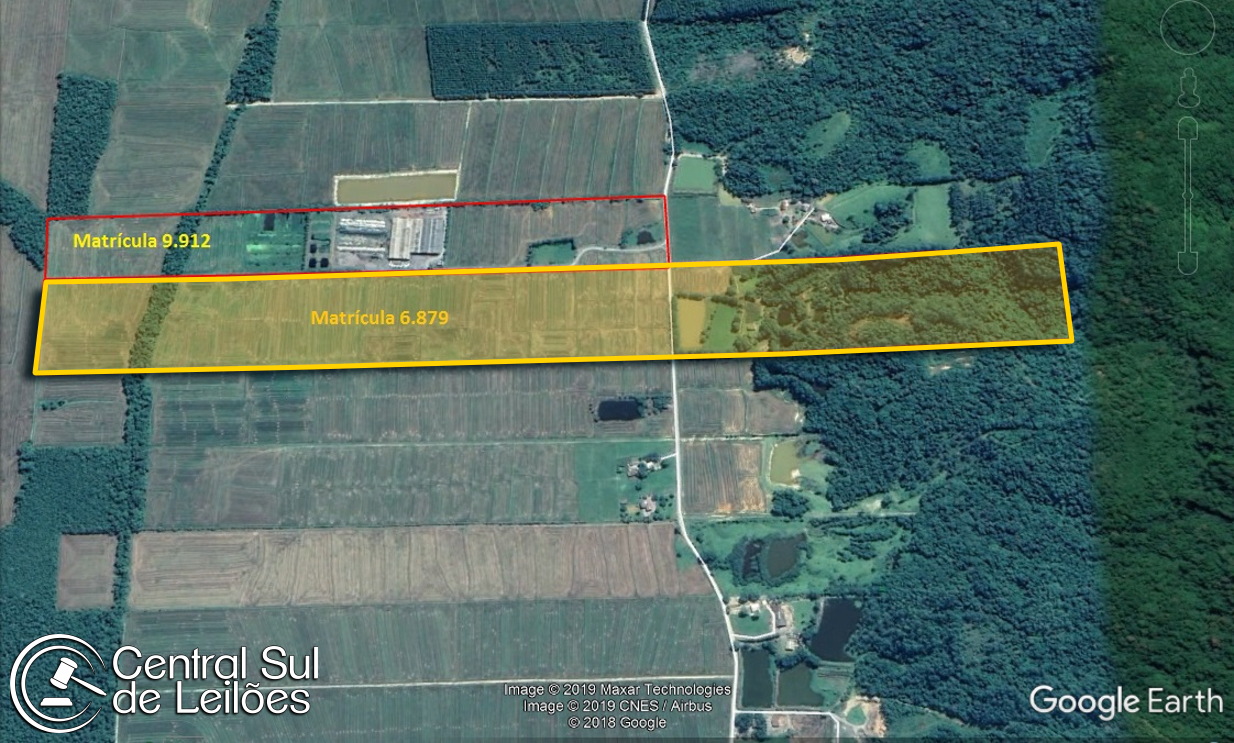 Terreno rural com área de 283.333,34m², Distrito de São Bento Baixo, no Município de Nova Veneza/SC