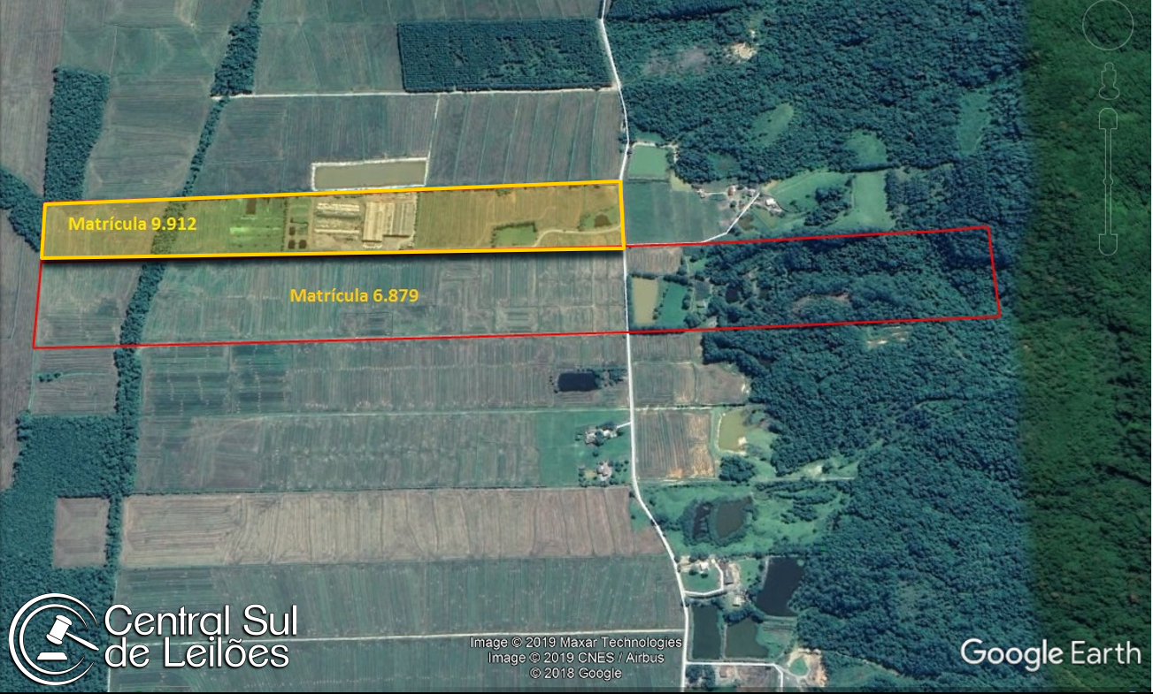 Terreno rural com área de 134.310,00m², Distrito de São Bento Baixo, no Município de Nova Veneza/SC