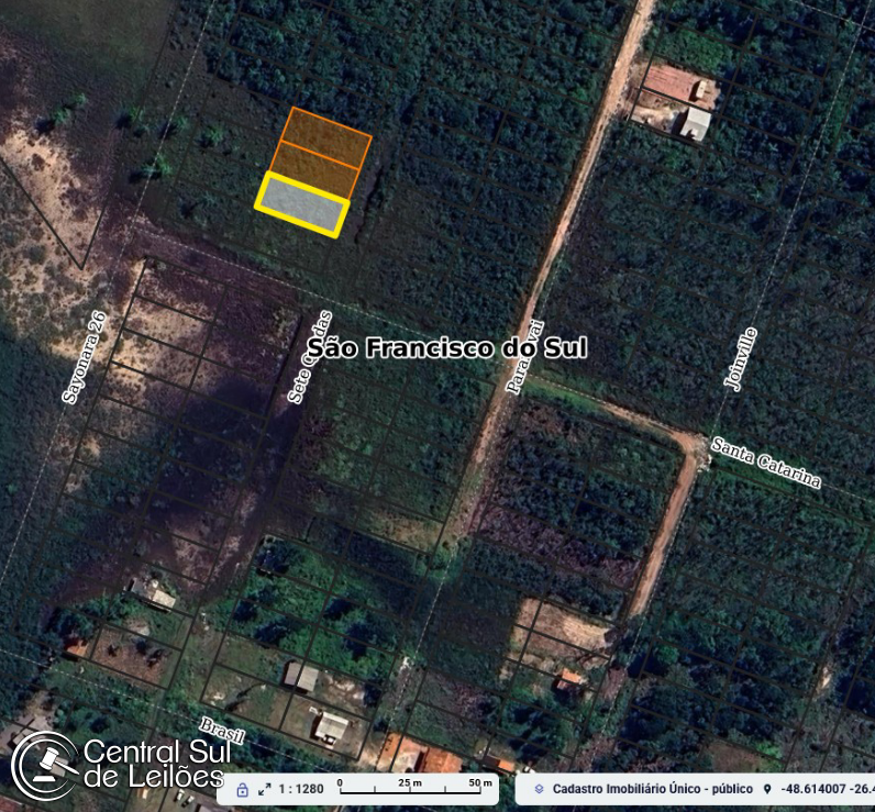 Terreno no LT 10 QD 125, com área de 375,00m², no Lot. Cidade Balneária Sayonara, em São Francisco do Sul/SC